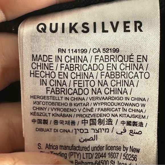 Quiksilver ladies denim jacket, sz L, corduroy collar, utility, work, crop - Picture 8 of 13